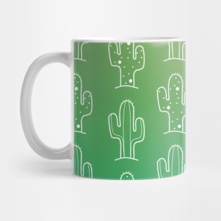Green Cactus Pattern Mug